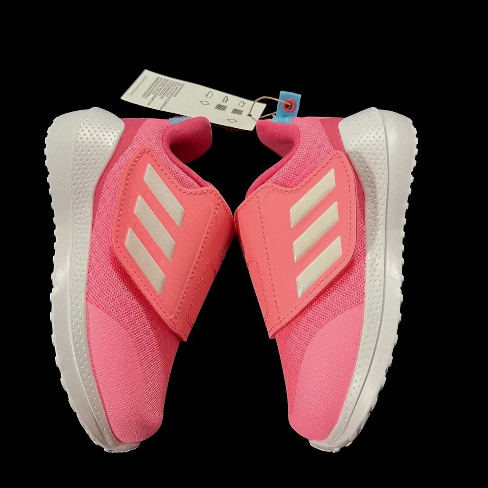 Adidas Toddler Girls Athletic Slip-On Sneakers Size 8 Pink‎ White Lightweight